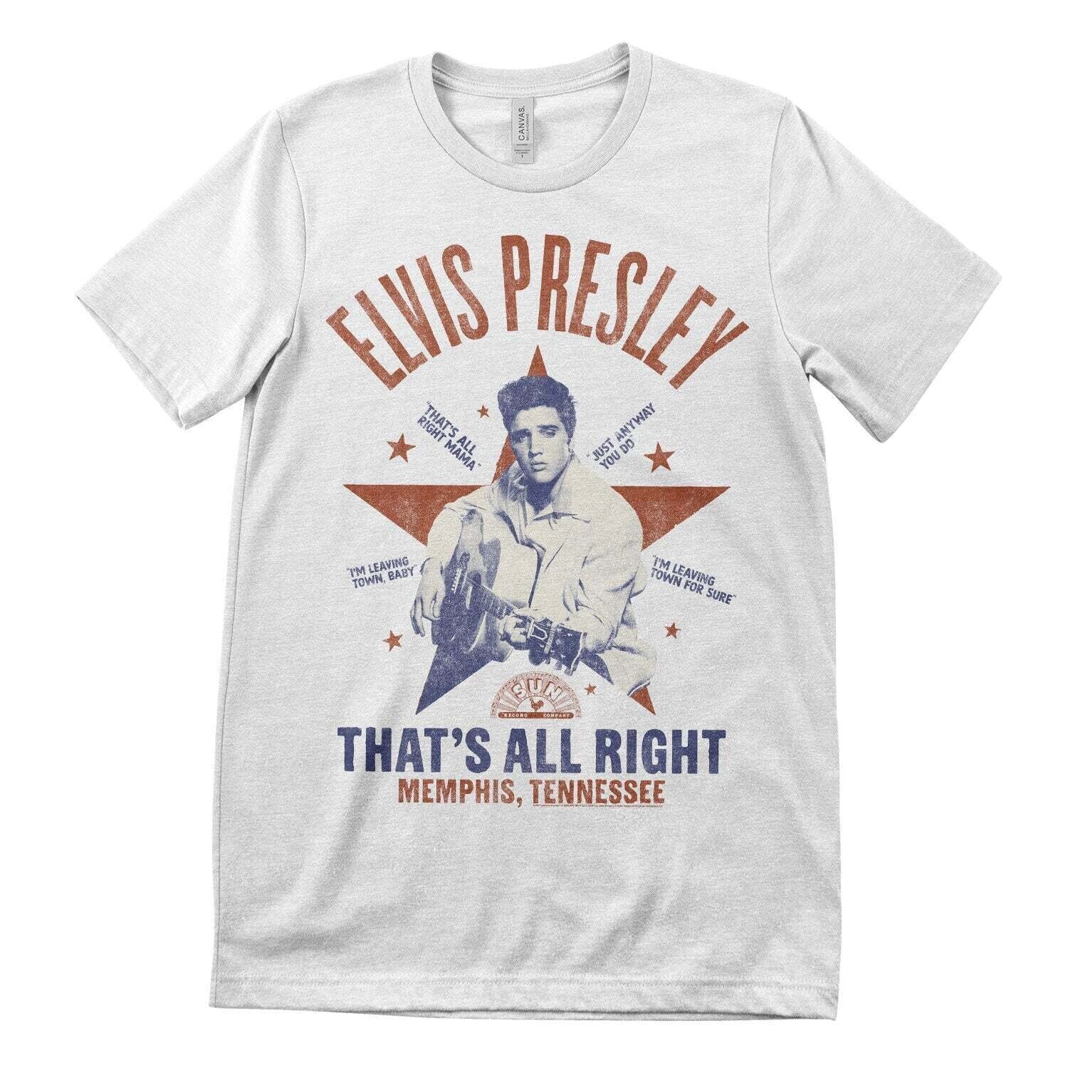 T-särk Elvis Presley That's All Right White 2XL T-särk
