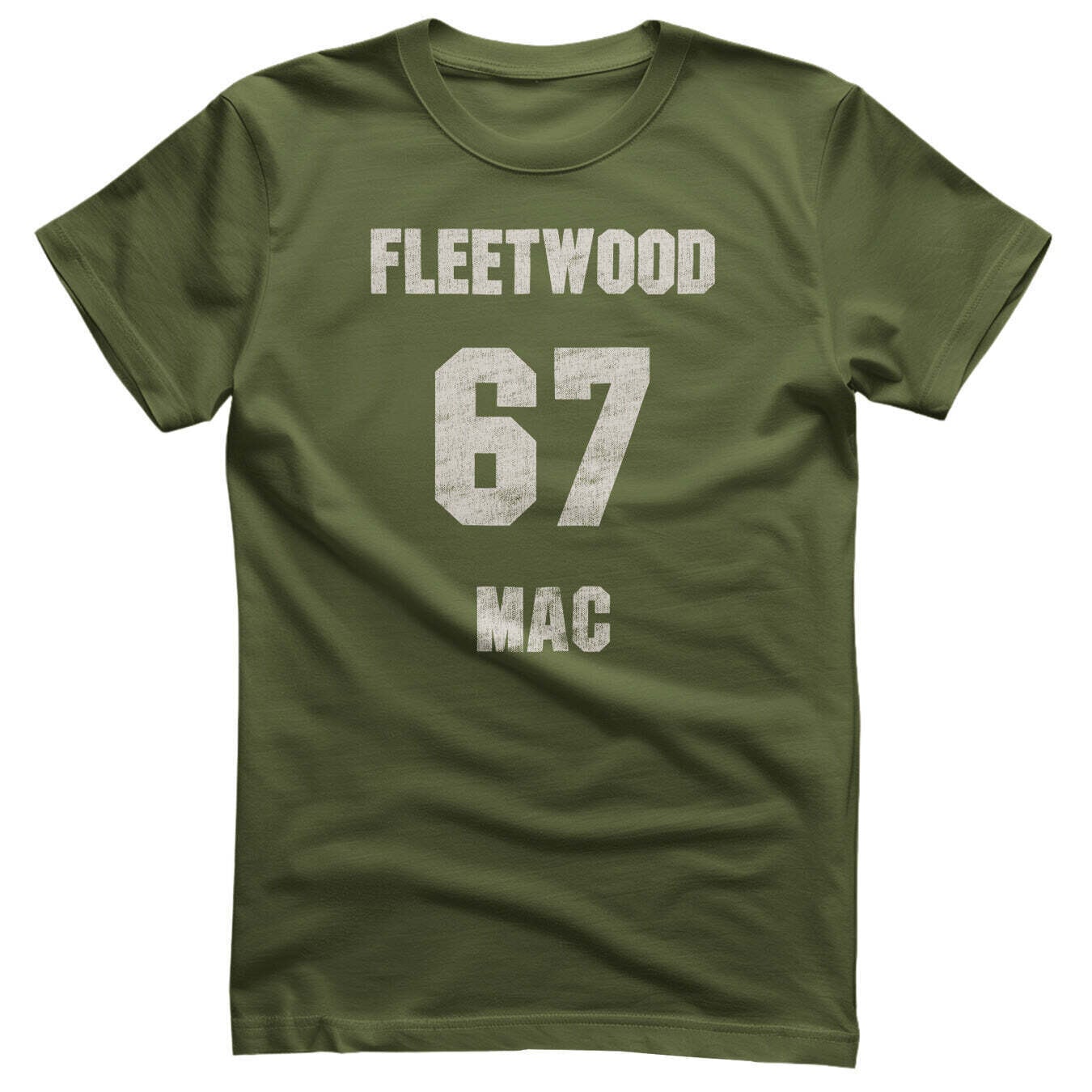 T-Shirt Fleetwood Mac 67 Distressed Olive S T-Shirt