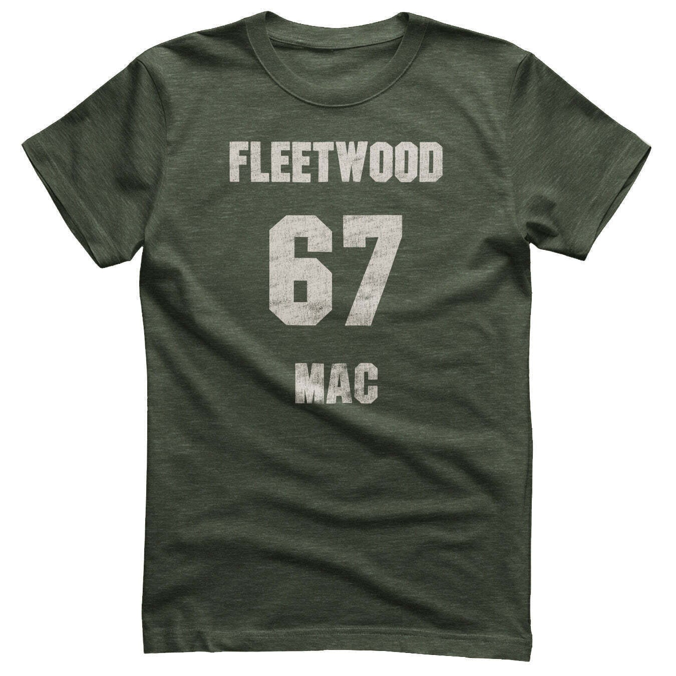 Marškinėliai Fleetwood Mac 67 Distressed Olive Heather 2XL Marškinėliai