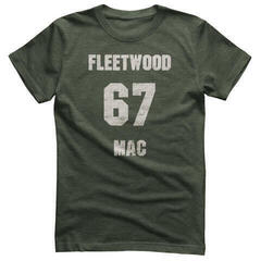 T-Shirt Fleetwood Mac 67 Distressed Olive Heather M T-Shirt