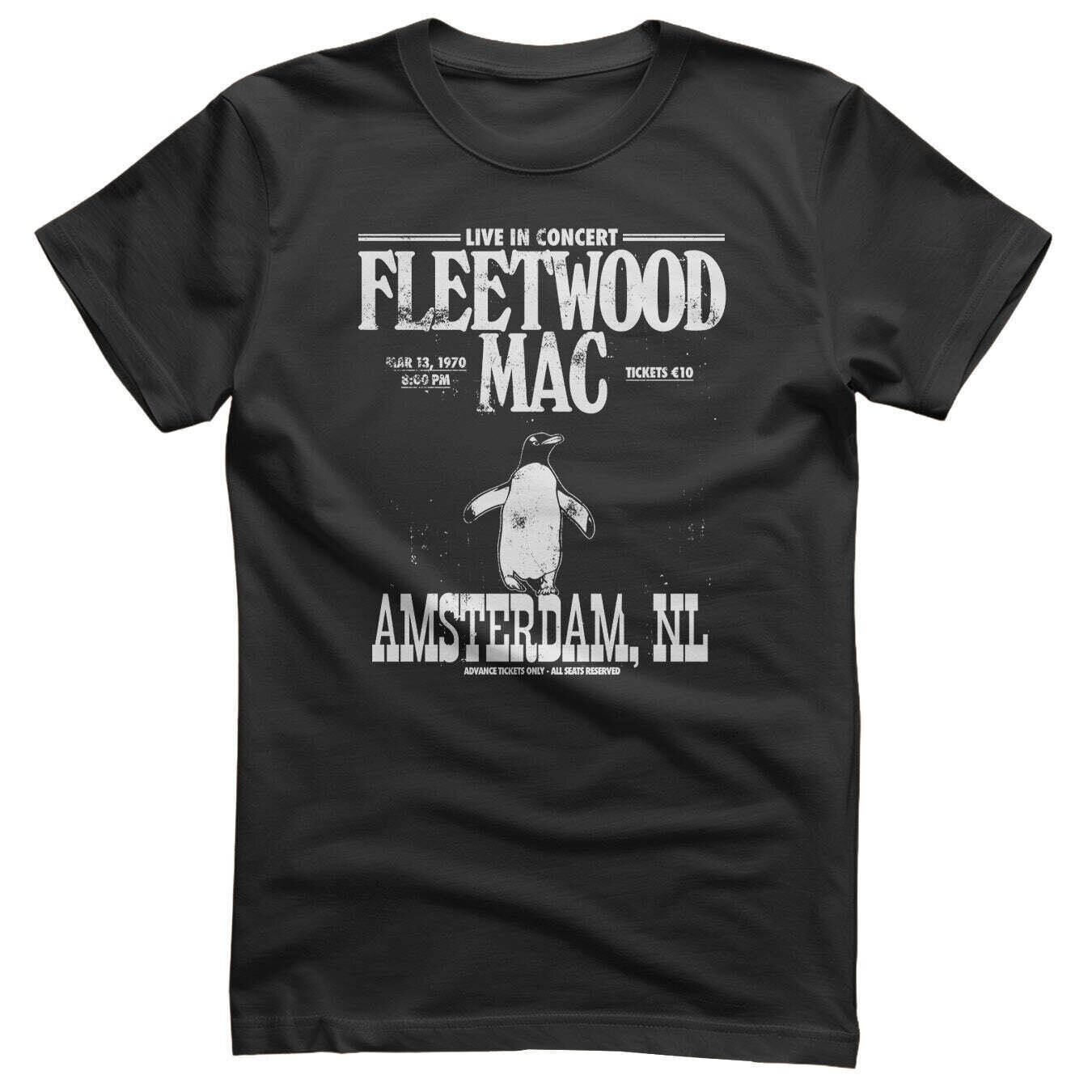 Koszulka Fleetwood Mac Amsterdam 1970 Black 4XL Koszulka