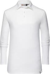 Kjus Soren Solid Long Sleeve Mens Polo Shirt White 48 Kjus Soren Solid Long Sleeve Mens Polo Shirt White 48