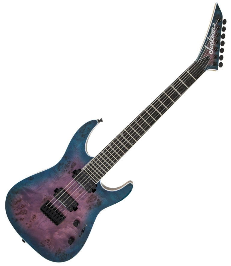 Guitarra elétrica de 7 cordas Jackson Pro Series Soloist SL7P HT MAH Ebony Northern Lights Northern Lights