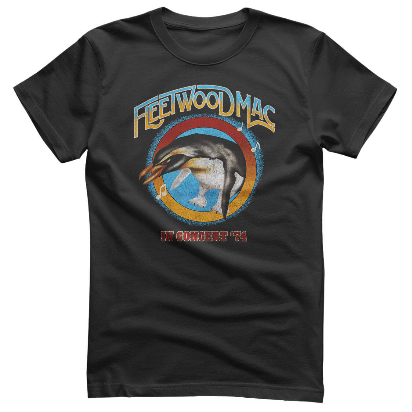 Koszulka Fleetwood Mac Live In Concert'74 Black 5XL Koszulka