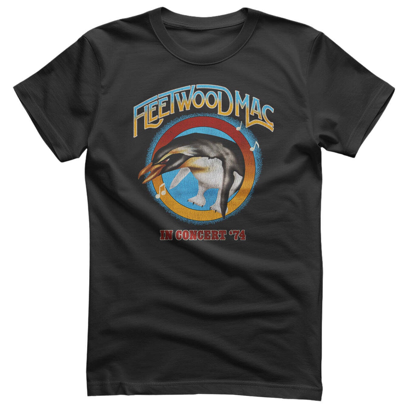 T-Shirt Fleetwood Mac Live In Concert'74 Black L T-Shirt