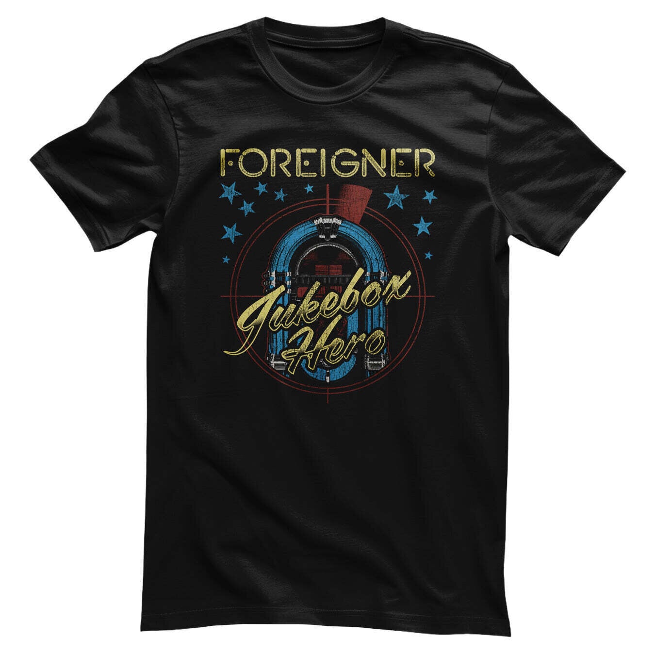 Koszulka Foreigner Jukebox Hero Black 4XL Koszulka
