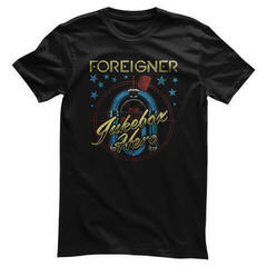 Camiseta de manga corta Foreigner Jukebox Hero Black S Camiseta de manga corta