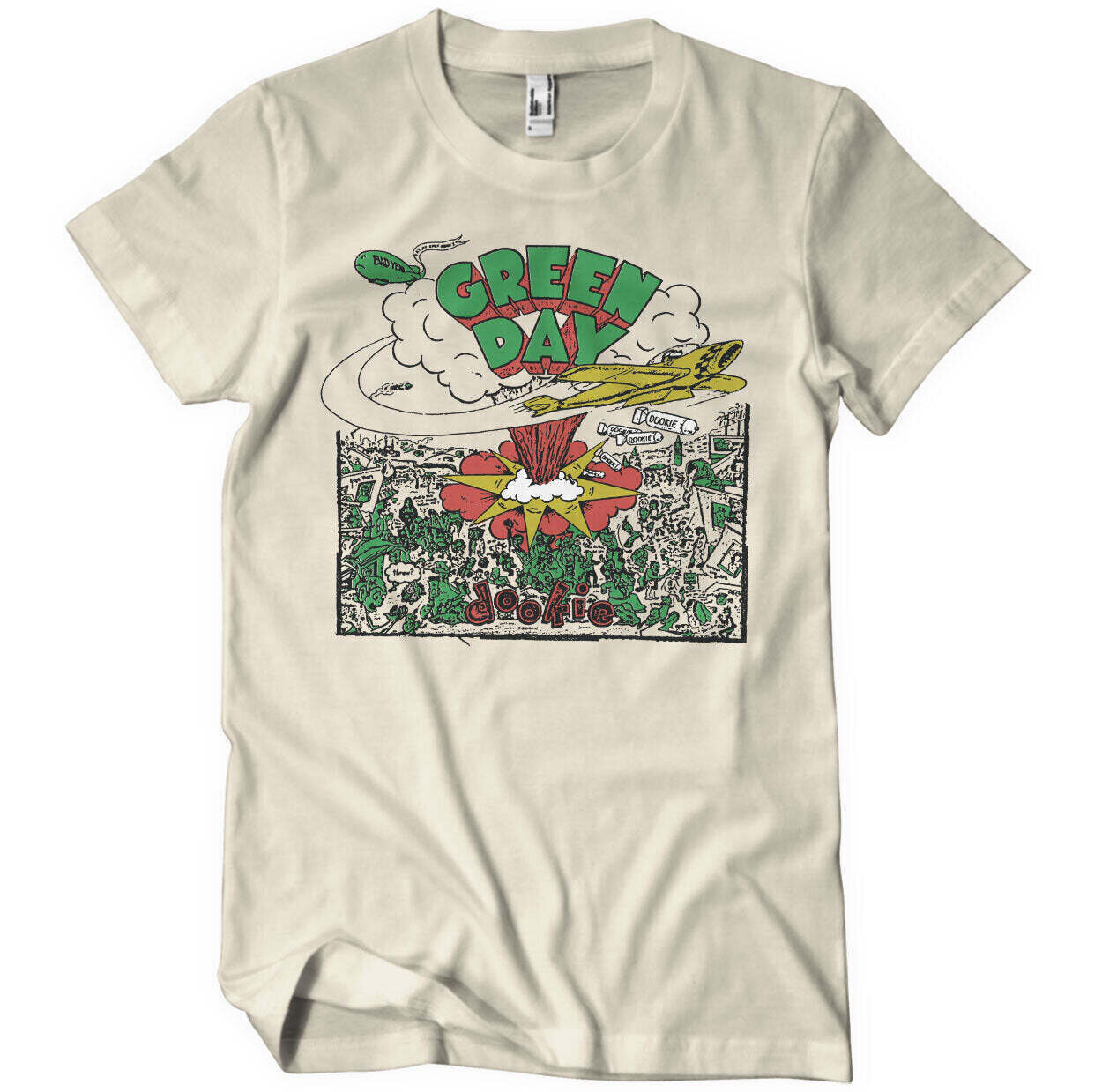 T-Shirt Green Day Dookie Doodle Khaki S T-Shirt