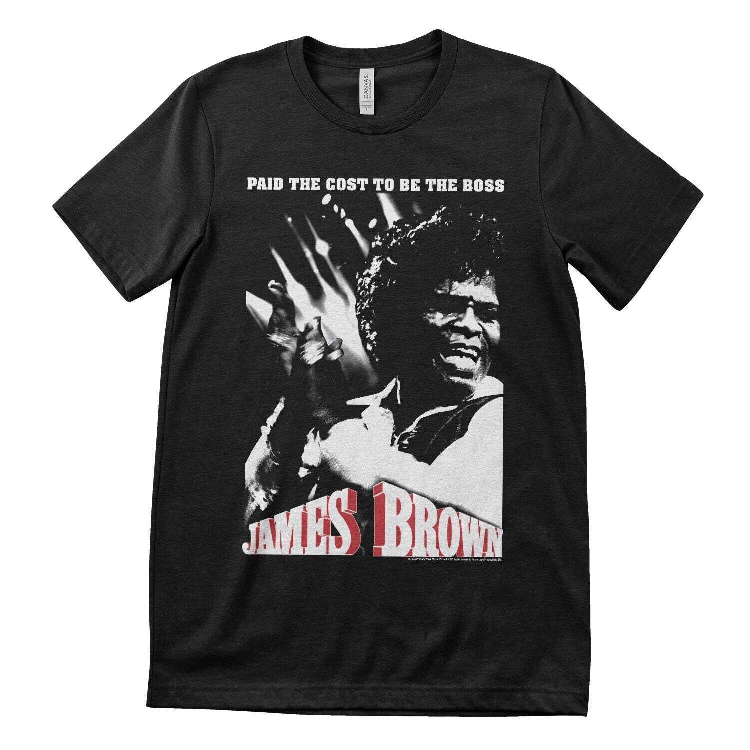 T-shirt James Brown Cost To Be The Boss Black M T-shirt
