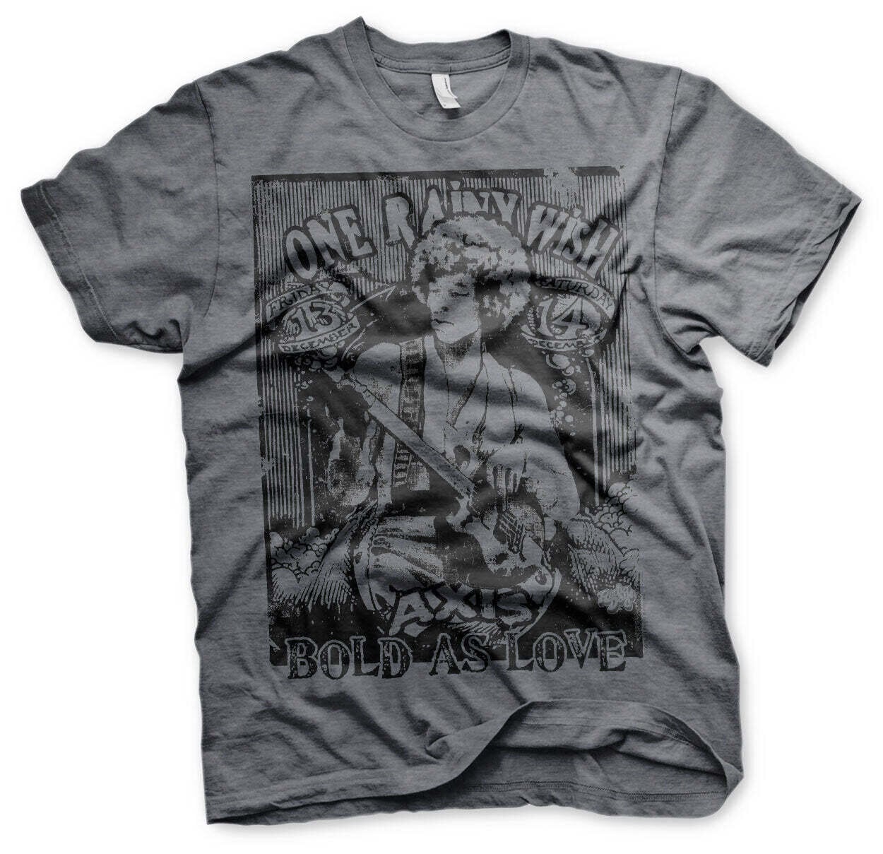 T-Shirt Jimi Hendrix Bold As Love Dark Heather XL T-Shirt