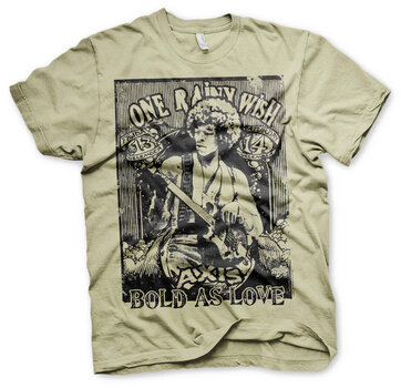 T-Shirt Jimi Hendrix Bold As Love Khaki M T-Shirt - 1