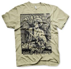 Camiseta de manga corta Jimi Hendrix Bold As Love Khaki S Camiseta de manga corta