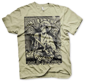 Marškinėliai Jimi Hendrix Bold As Love Khaki XL Marškinėliai - 1