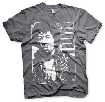 T-Shirt Jimi Hendrix Distressed Dark Grey 2XL T-Shirt - 1
