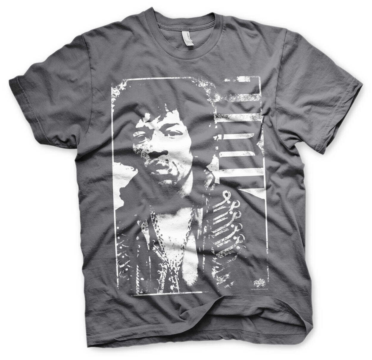 T-shirt Jimi Hendrix Distressed Dark Grey XL T-shirt