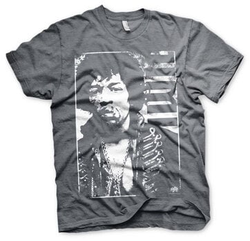 T-Shirt Jimi Hendrix Distressed Dark Heather 2XL T-Shirt - 1