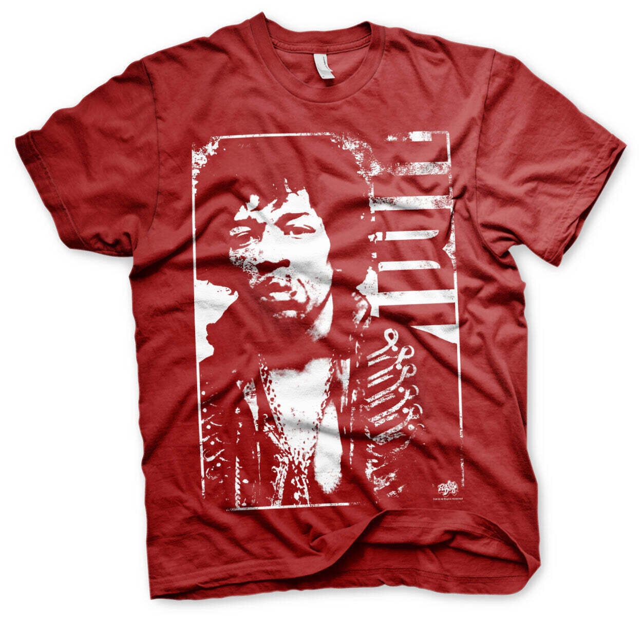 T-Shirt Jimi Hendrix Distressed Tango Red L T-Shirt