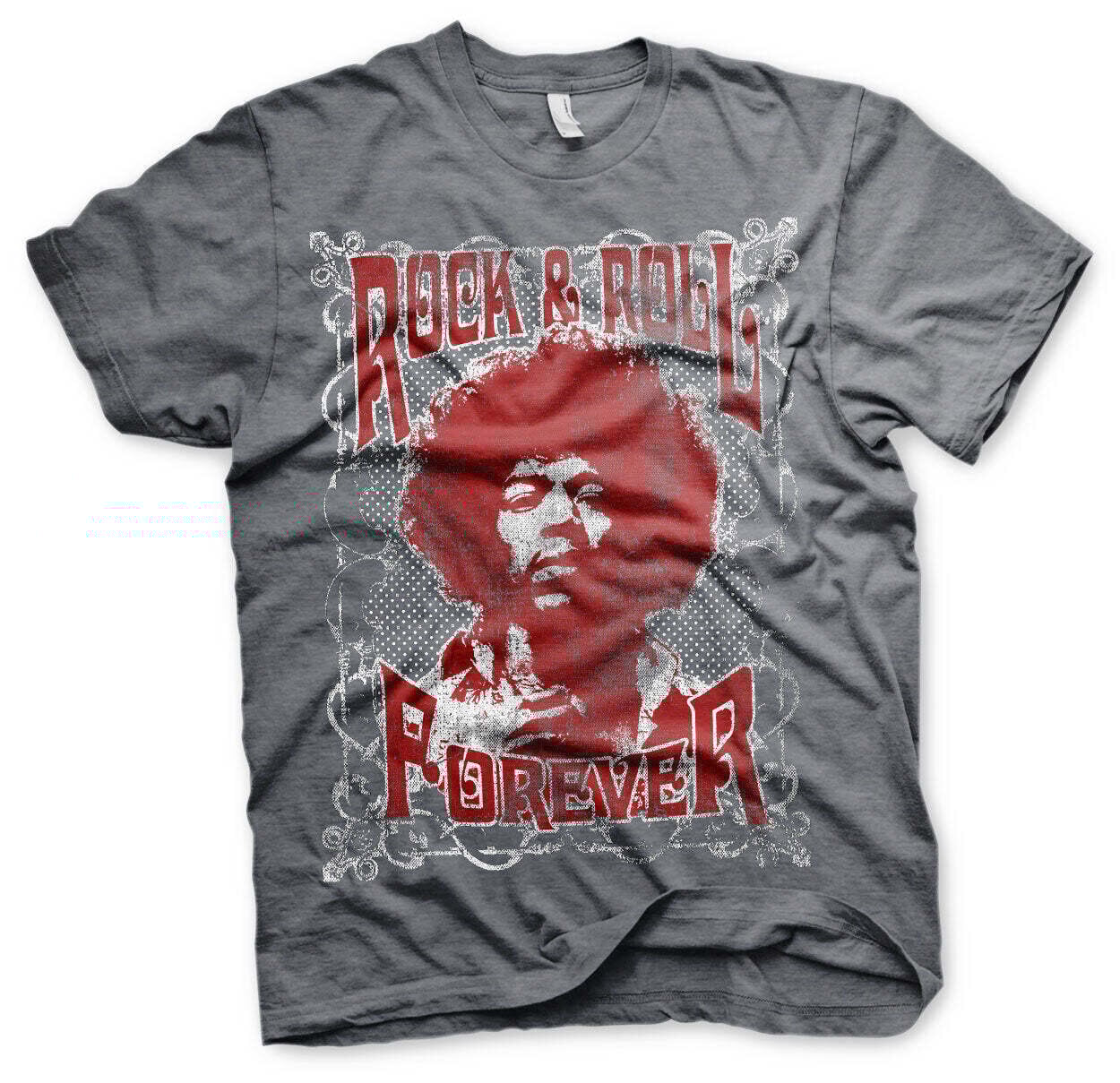 T-Shirt Jimi Hendrix Rock 'n Roll Forever Dark Heather XL T-Shirt