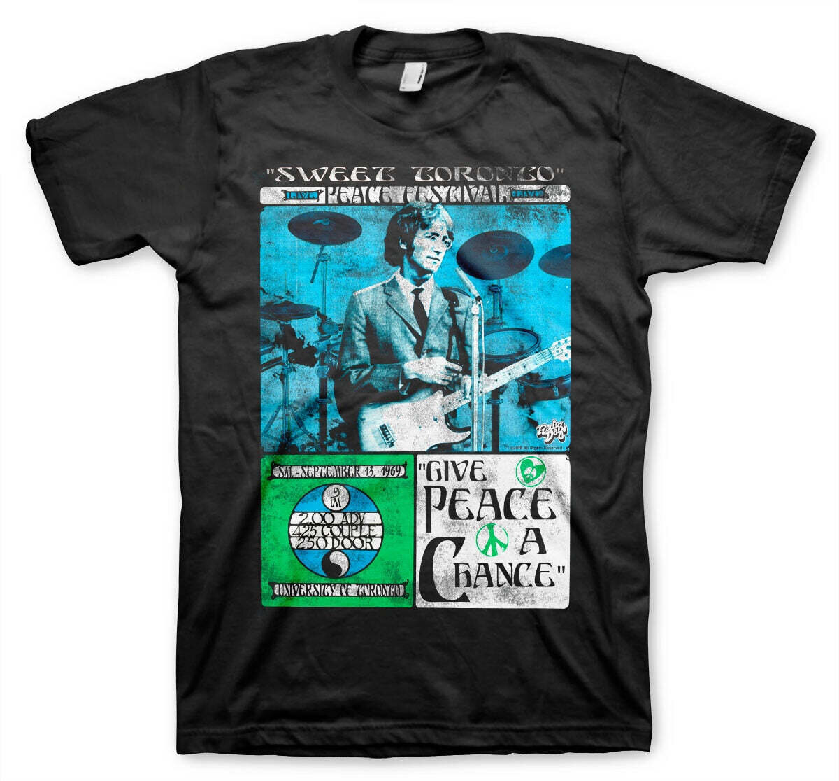 T-shirt John Lennon Toronto Peace Festival Black L T-shirt