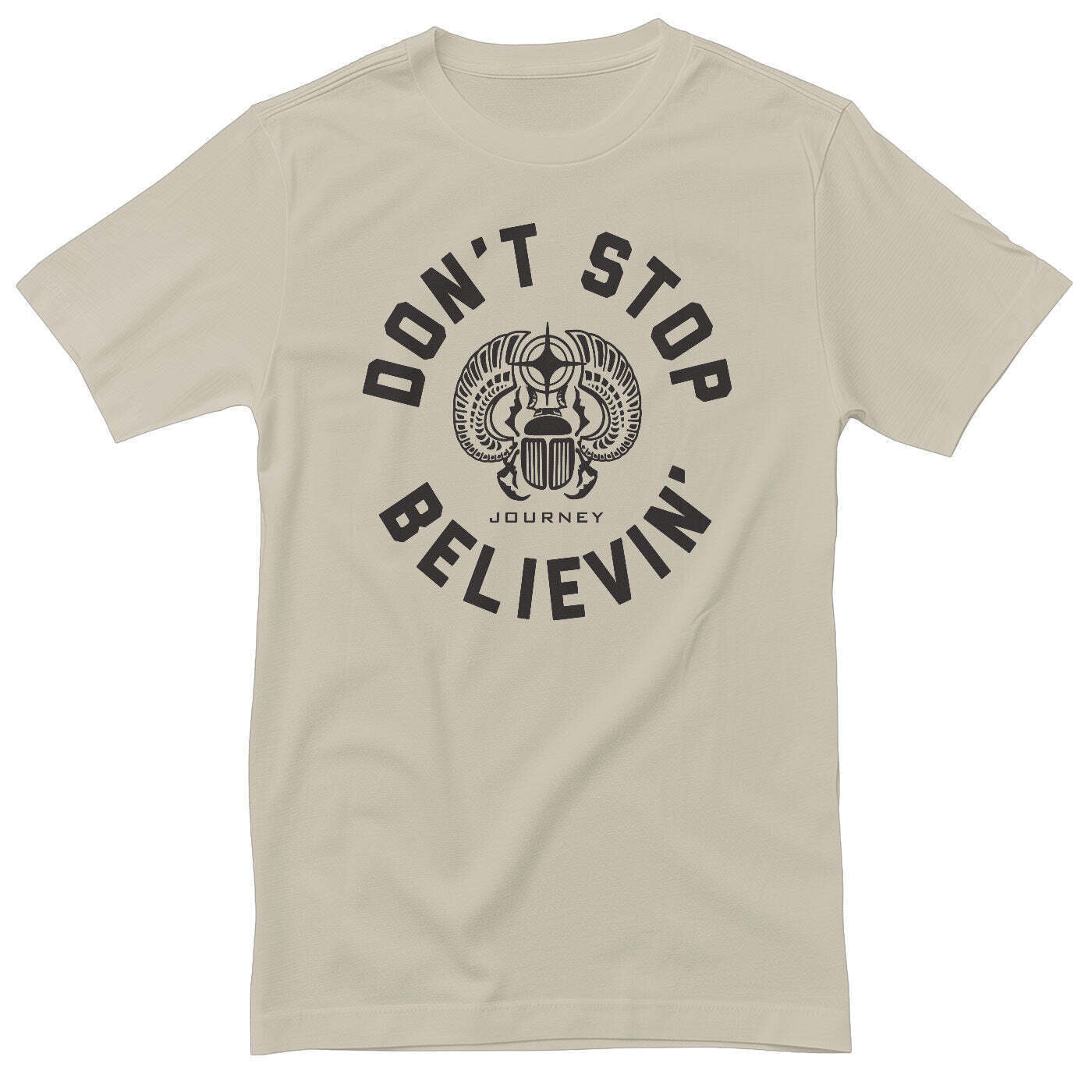 T-Shirt Journey Don't Stop Believin' Circle Khaki L T-Shirt