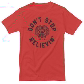 Camiseta de manga corta Journey Don't Stop Believin' Circle Rojo L Camiseta de manga corta - 1