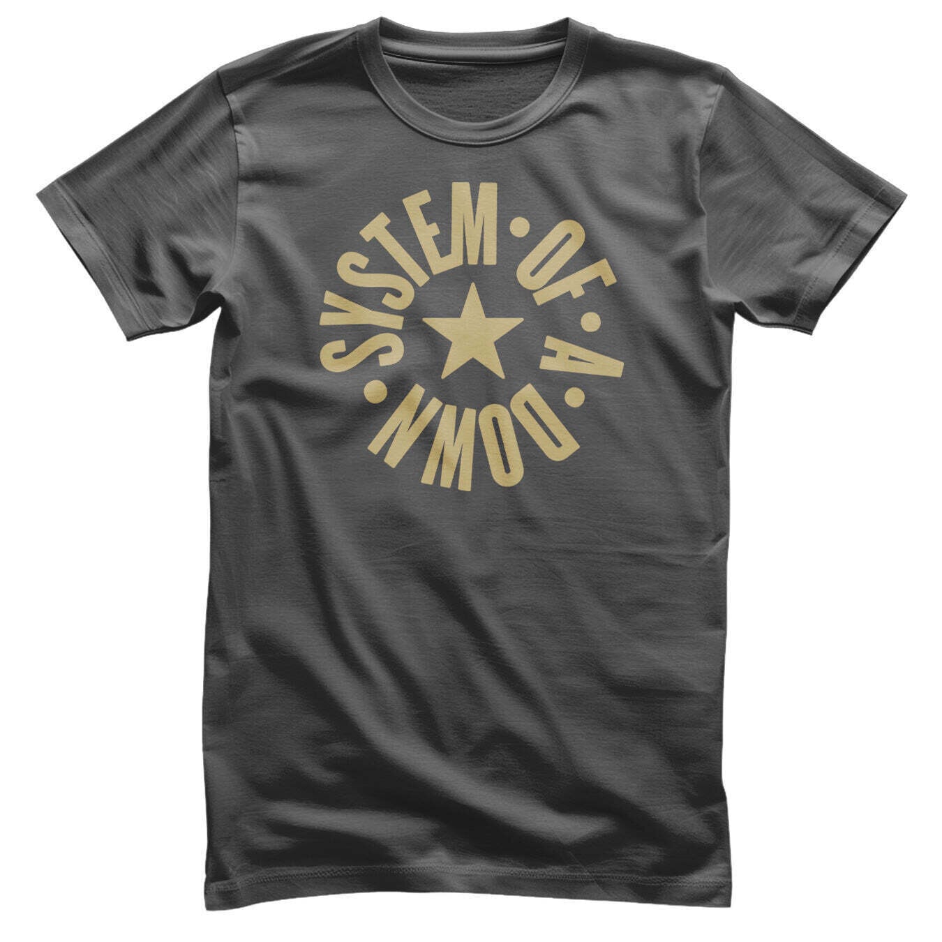 Camiseta de manga corta System of a Down Circle Star Logo Dark Grey L Camiseta de manga corta