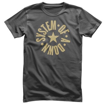 Camiseta de manga corta System of a Down Circle Star Logo Dark Grey L Camiseta de manga corta - 1