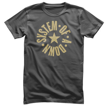 T-shirt System of a Down Circle Star Logo Dark Grey M T-shirt - 1