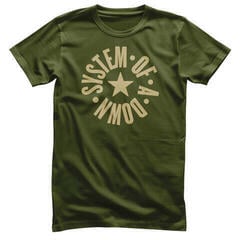 T-Shirt System of a Down Circle Star Logo Olive M T-Shirt