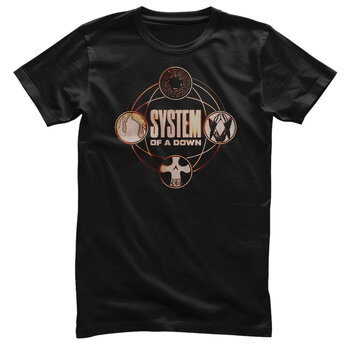 T-särk System of a Down Tech Circles Black 2XL T-särk - 1