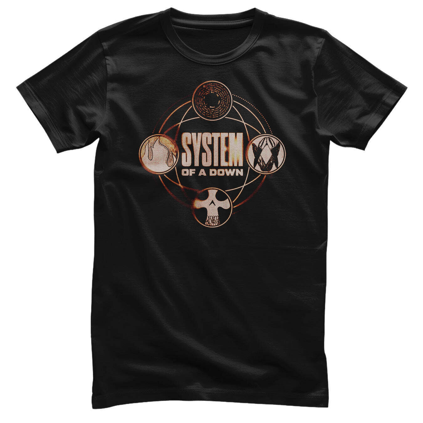 T-särk System of a Down Tech Circles Black 5XL T-särk