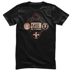 T-särk System of a Down Tech Circles Black 5XL T-särk