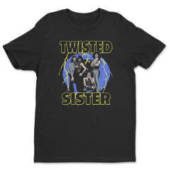 T-särk Twisted Sister Vintage Lightning Black 5XL T-särk