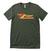 T-Shirt ZZ Top Misprint Logotype Olive Heather S T-Shirt
