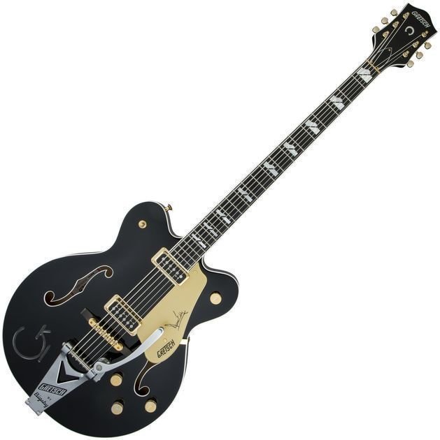 Semi-akoestische gitaar Gretsch G6120TB-DE Duane Eddy 6 Ebony Black Pearl