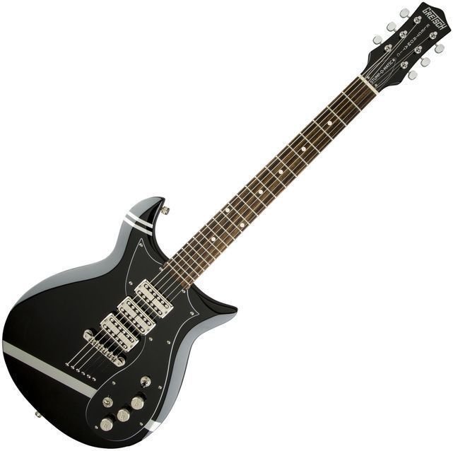Guitare électrique Gretsch G5135CVT-PS Patrick Stump Electromatic Black with Pewter Stripes