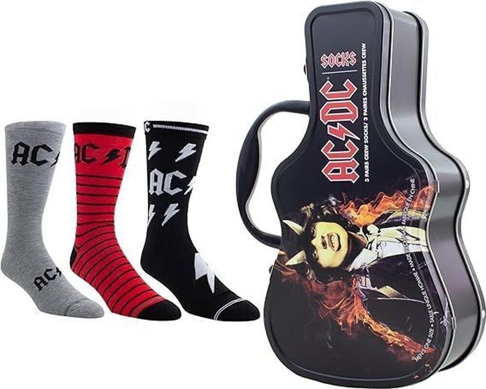 Чорапи AC/DC Socks 3 Pack In Guitar Tin One Size Чорапи