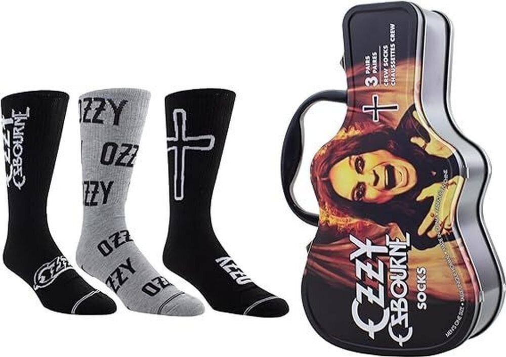 Чорапи Ozzy Osbourne Socks 3 Pack In Guitar Tin One Size Чорапи