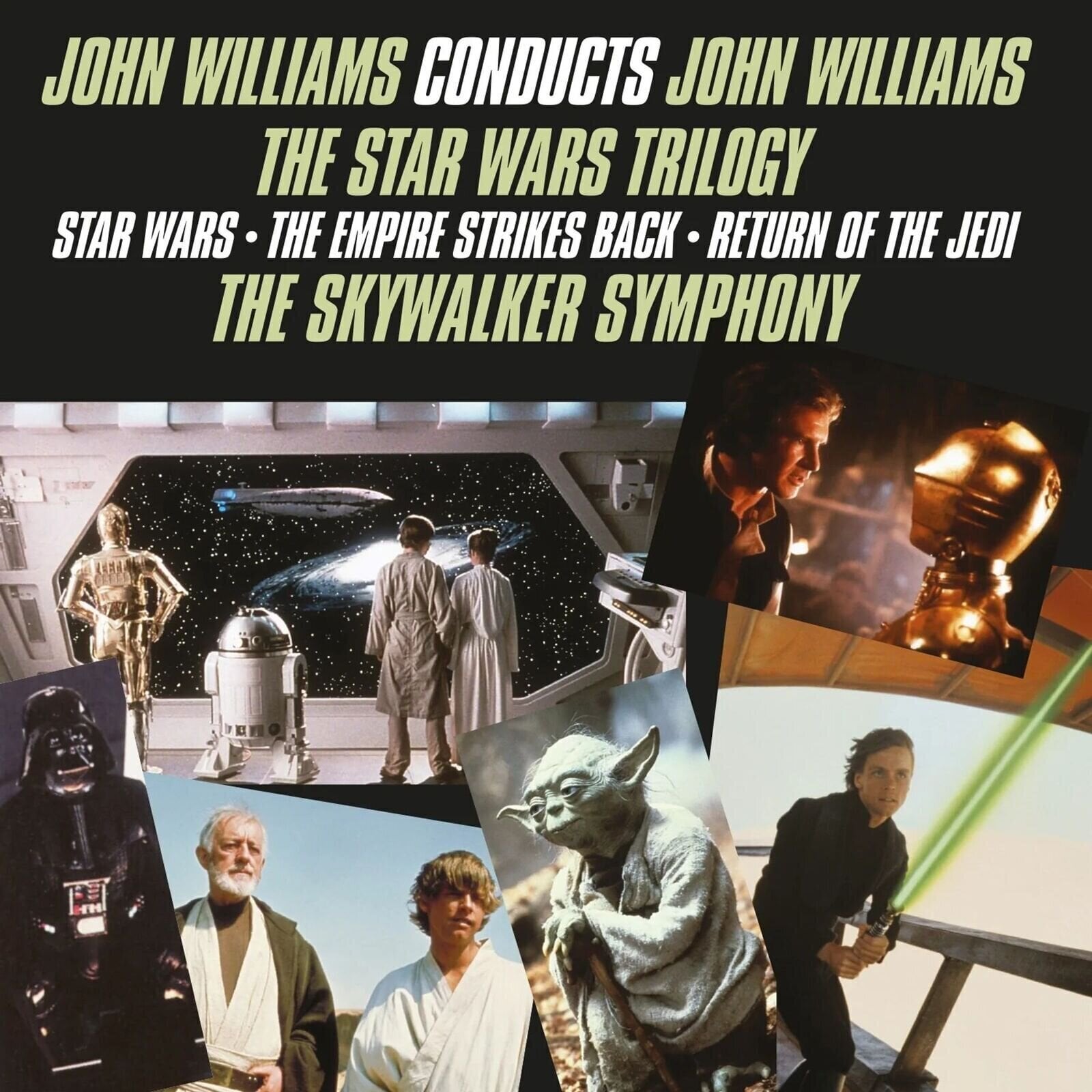 Vinilinė plokštelė John Williams - John Williams Conducts John Williams - The Star Wars Trilogy (Reissue) (45 RPM) (Limited/Numbered Edition) (Half Green/Half White Coloured) (180 g) (2 LP)