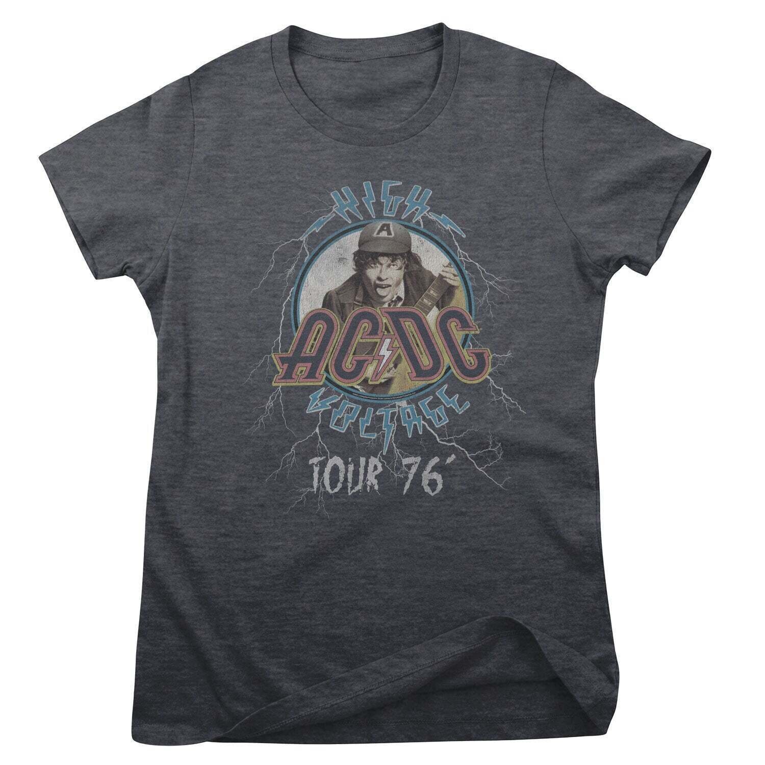 T-Shirt AC/DC High Voltage Tour 76' Dark Heather M Ladies T-Shirt
