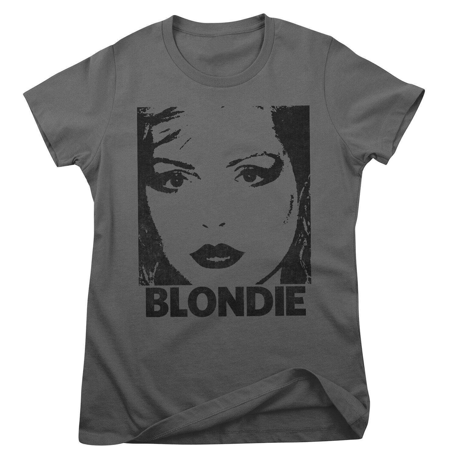 Marškinėliai Blondie Face Dark Grey L Moteriški Marškinėliai