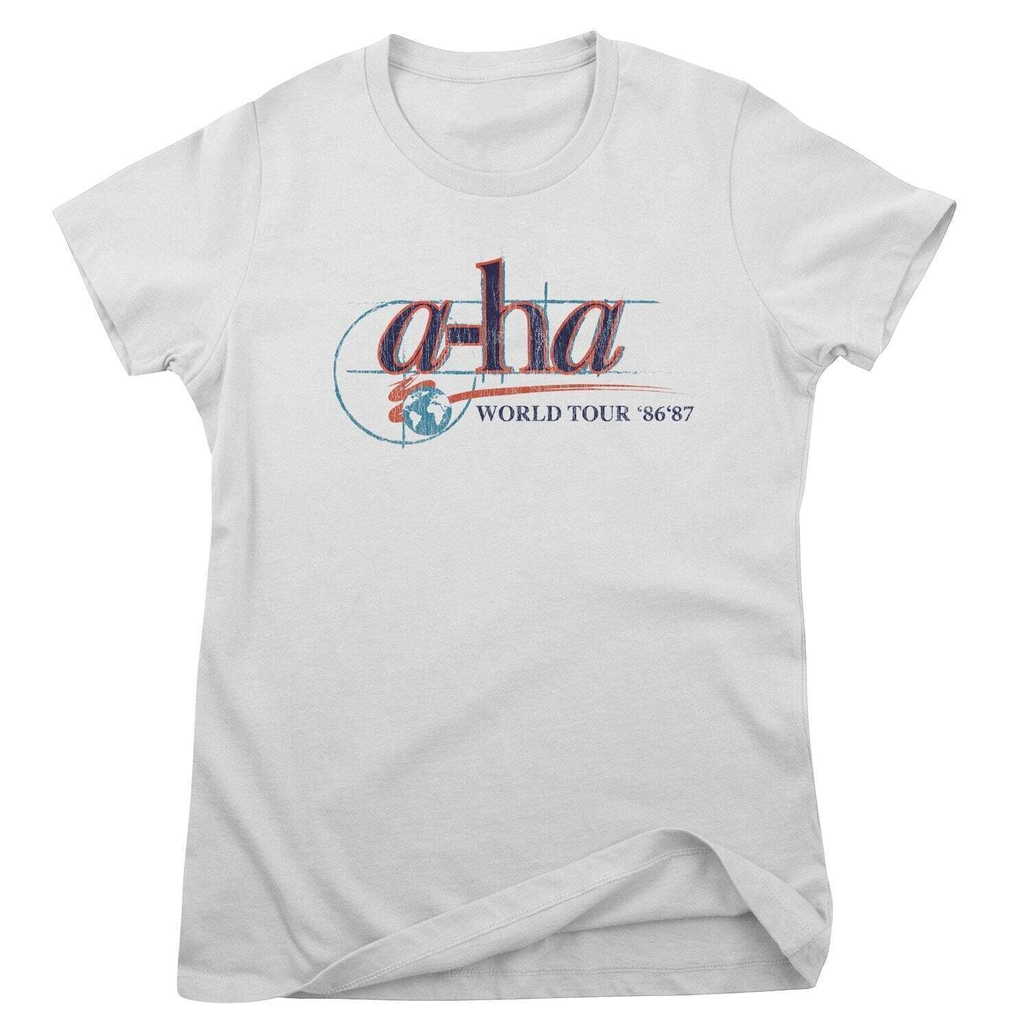 T-shirt A-HA World Tour '86-'87 White S Feminino T-shirt