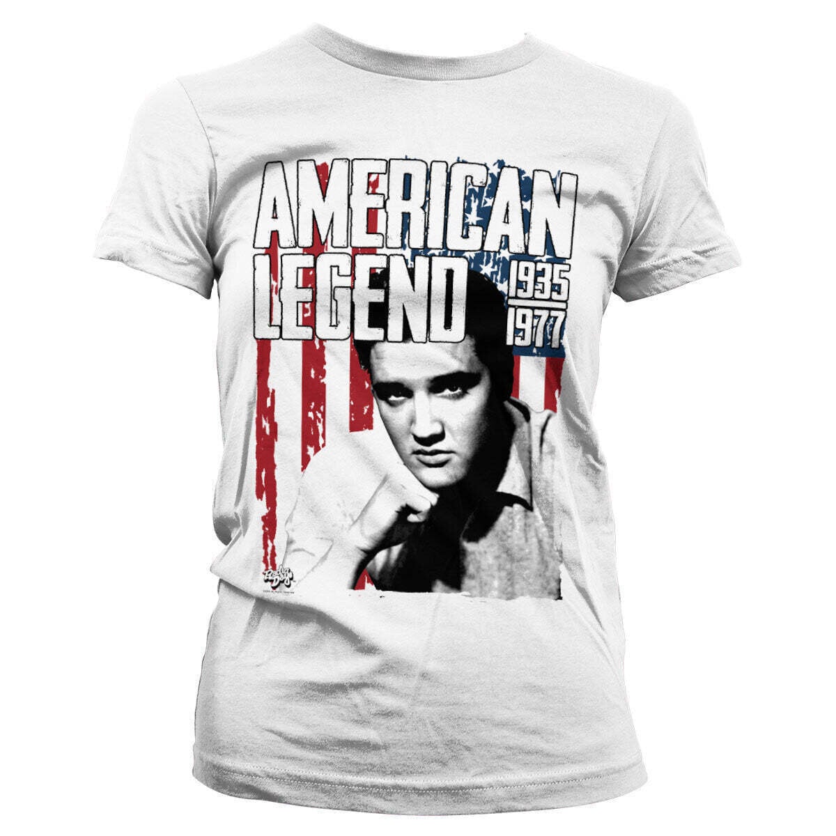 Tricou Elvis Presley American Legend White M Damă Tricou