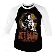 T-shirt Elvis Presley The King Of Rock 'n Roll White/Black S T-shirt