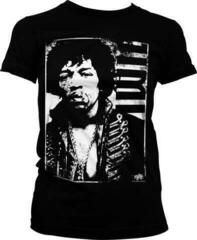 T-Shirt Jimi Hendrix Distressed Black M Ladies T-Shirt