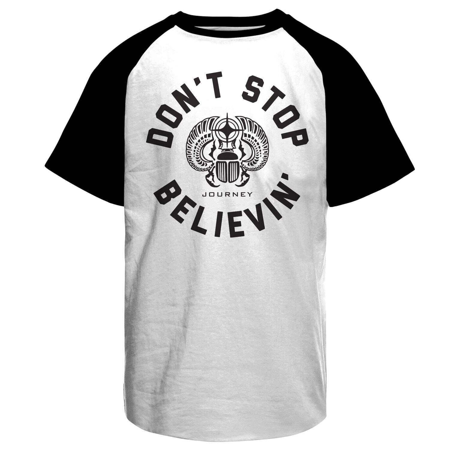 T-shirt Journey Don't Stop Believin' Circle White/Black S T-shirt