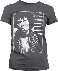 T-Shirt Jimi Hendrix Distressed Dark Grey M Ladies T-Shirt