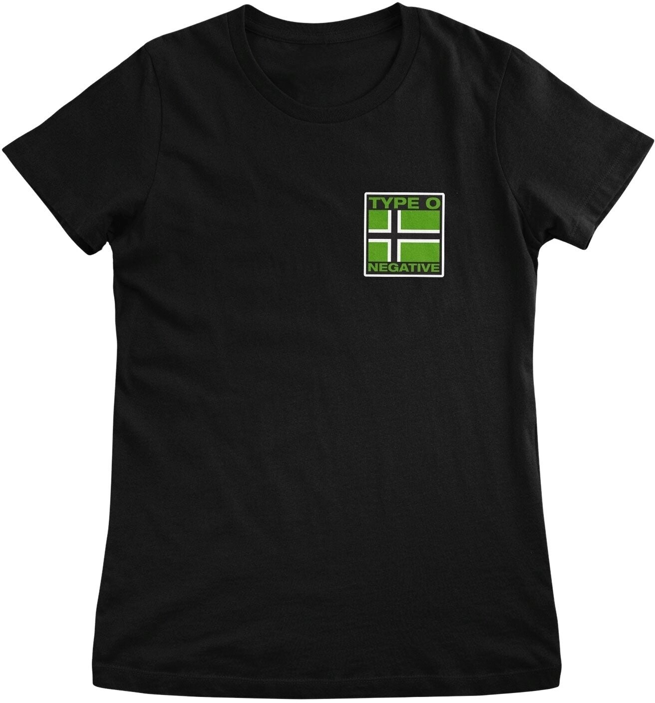 Camiseta de manga corta Type O Negative Chest Flag Black S De mujer Camiseta de manga corta
