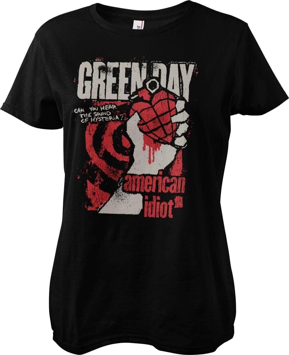 T-Shirt Green Day American Idiot Spiral Arm Black 2XL Damen T-Shirt