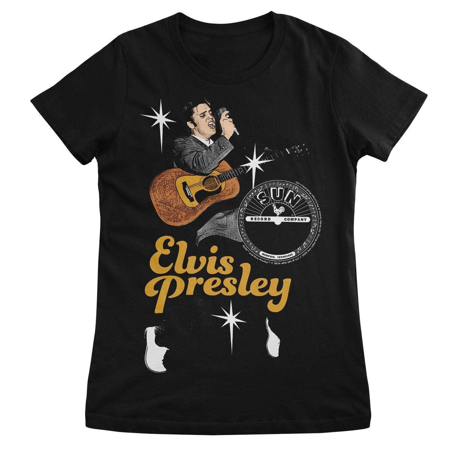 Marškinėliai Elvis Presley Elvis On Toes Black 2XL Moteriški Marškinėliai